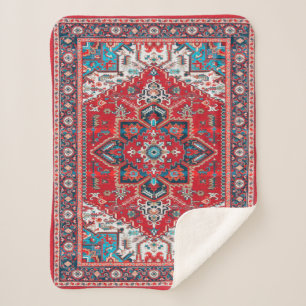 Couverture Sherpa Crimson Heirloom : Patrimoine marocain Rug Art