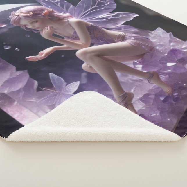 Couverture Sherpa Cristaux de fantaisie Améthyste Fée  (3/4)