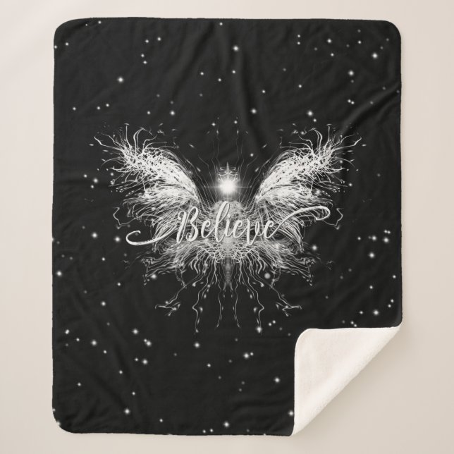 Couverture Sherpa Croire Fairy Starlight Imaginaire noir (Devant)