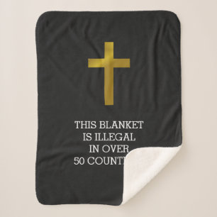 Couverture Sherpa Croix chrétienne - Illégale dans plus de 50 pays