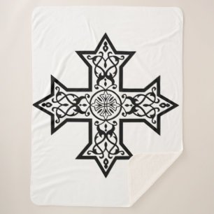 Couverture Sherpa Croix copte