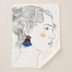 Couverture Sherpa Croquis de regard - portrait