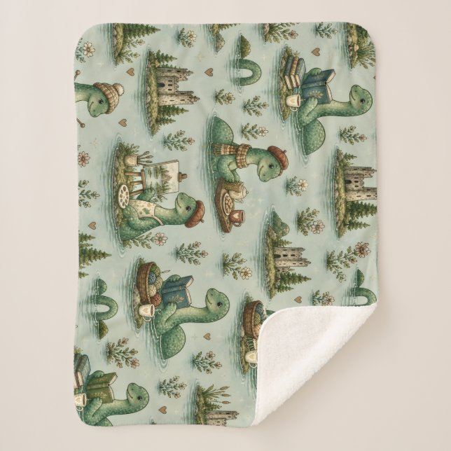 Couverture Sherpa Cryptides cosy Nessie Monstre du Loch Ness loisirs (Devant)