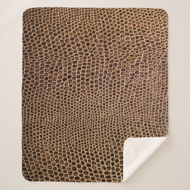 Couverture Sherpa Cuir foncé : Élégant Arrière - plan simple (Devant)