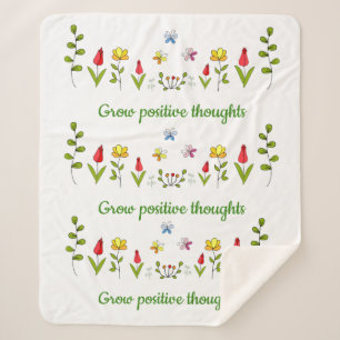 Couverture Sherpa Cultiver des pensées positives fleurs