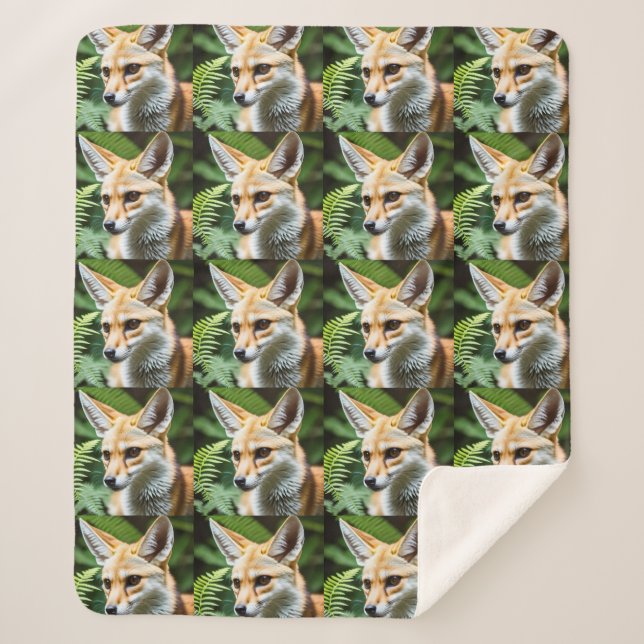 Couverture Sherpa Cunning Fennec Fox, (Devant)