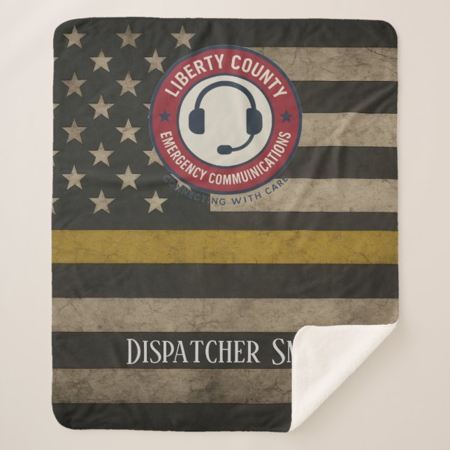 Couverture Sherpa Custom Dispatcher Thin Gold Line Blanket (Devant)