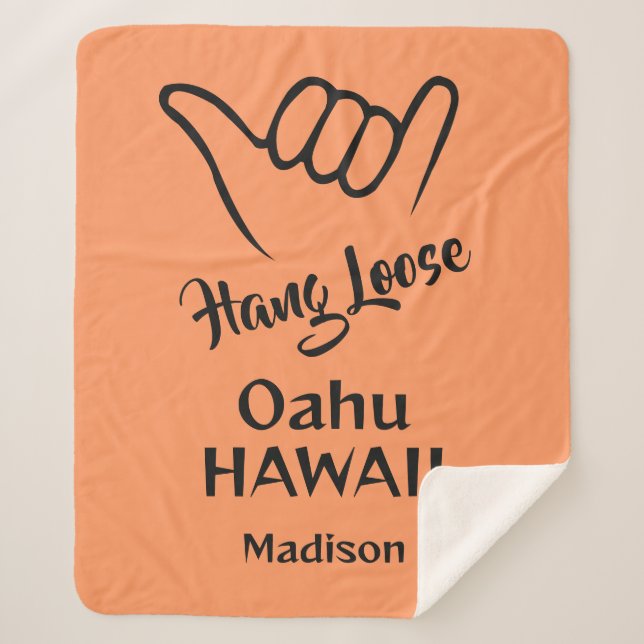 Couverture Sherpa Custom Name, Location & Color Shaka (Devant)