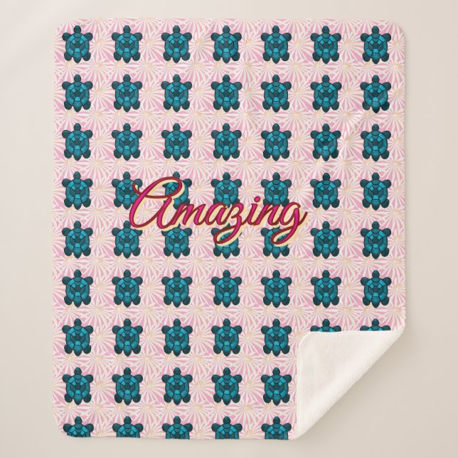 Couverture Sherpa Custom turtle pattern Sherpa Blanket (Devant)