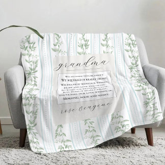 Couverture Sherpa Custom Vintage Gift to Grandma Nana from Grandkids