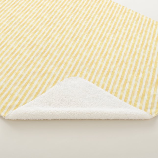 Couverture Sherpa Cute Easter Yellow Stripes Sherpa Blanket (3/4)
