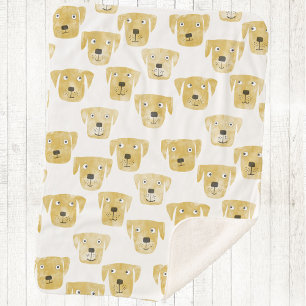 Couverture Sherpa Cute Golden Labrador Retriever Chien Motif