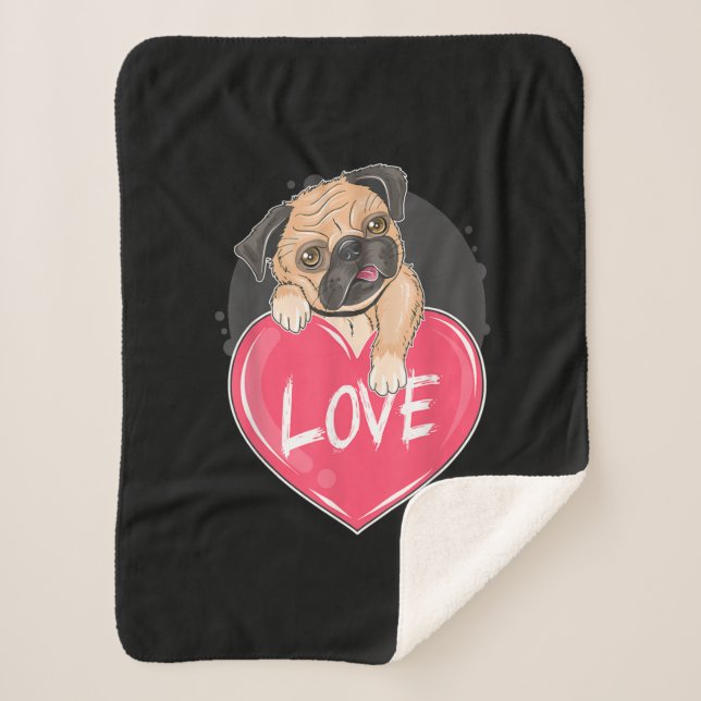 Couverture Sherpa Cute I Steal Hearts Carlin | Cadeau de la Saint-Va (Devant)