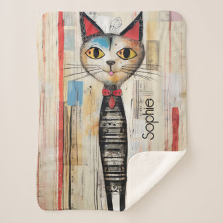 Couverture Sherpa Cute Kitty Personnalisé