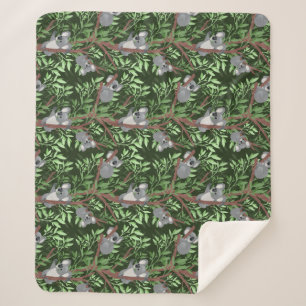 Couverture Sherpa Cute Koala Bears Sherpa Blanket