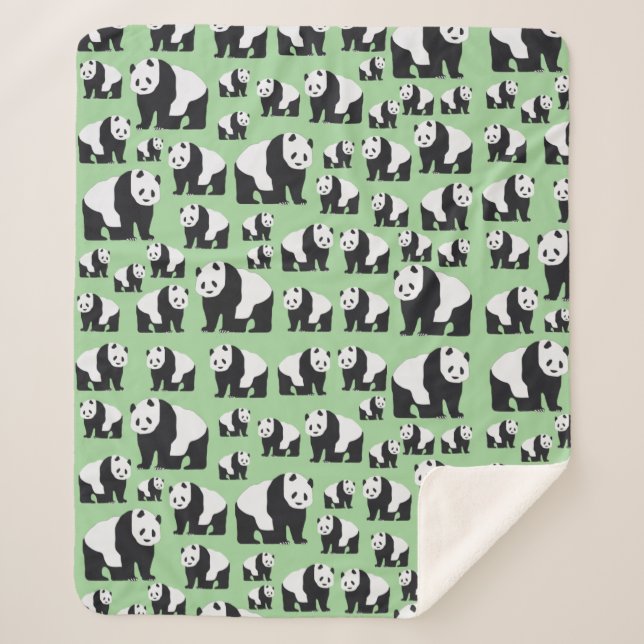 Couverture Sherpa Cute Panda Motif ours (Devant)