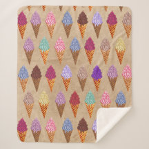 Cute Pastel Aquarelle Crème glacée Baby Girl Nurse