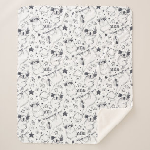 Couverture Sherpa Cute Tropical Christmas Sherpa Blanket