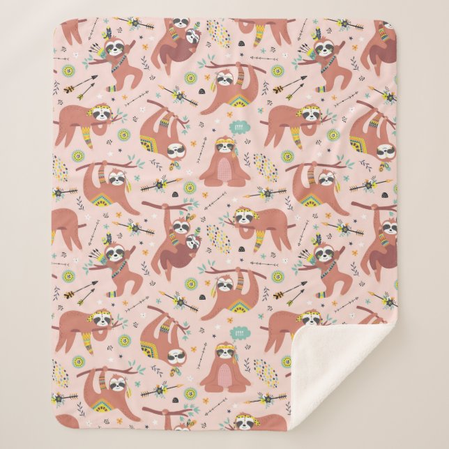 Couverture Sherpa Cute Tropical Christmas Sherpa Blanket (Devant)