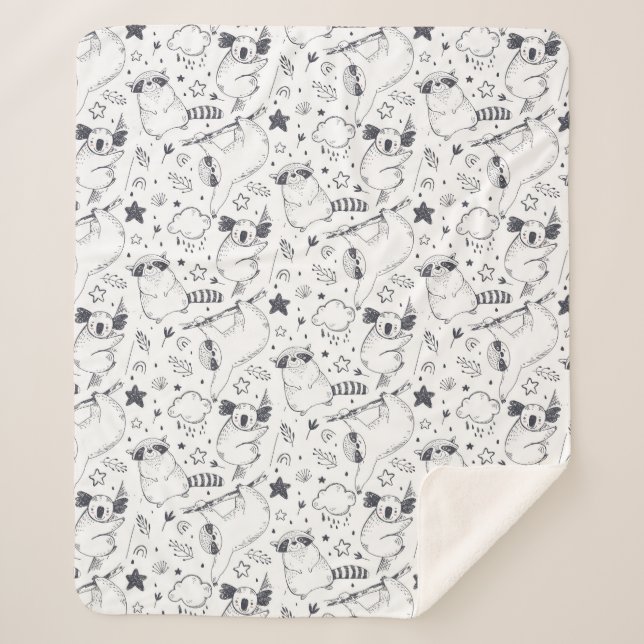 Couverture Sherpa Cute Tropical Christmas Sherpa Blanket (Devant)