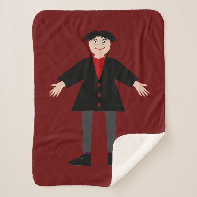 Couverture Sherpa Cute Vampire Halloween (Devant)