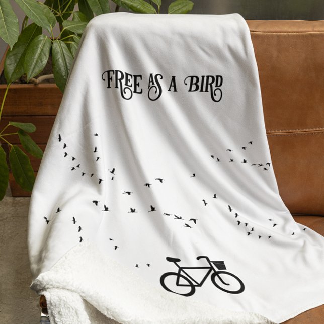 Couverture Sherpa Cycling Life, gratuit comme un oiseau personnalisa (Créateur téléchargé)