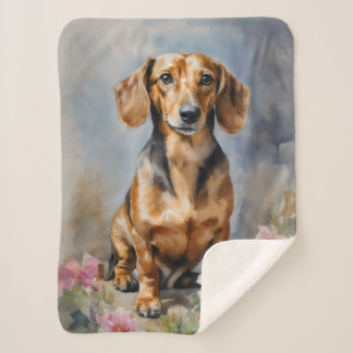 Couverture Sherpa Dachshund Artsy