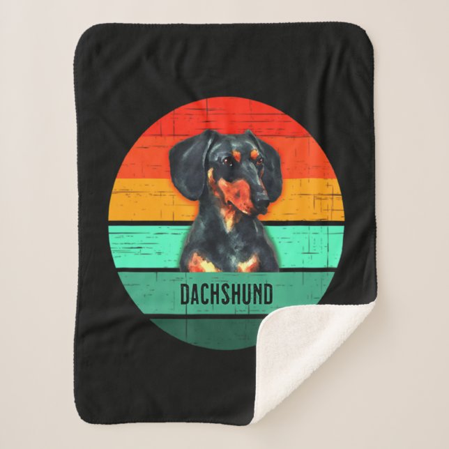 Couverture Sherpa Dachshund Devo Hommes Femmes Enfants (Devant)