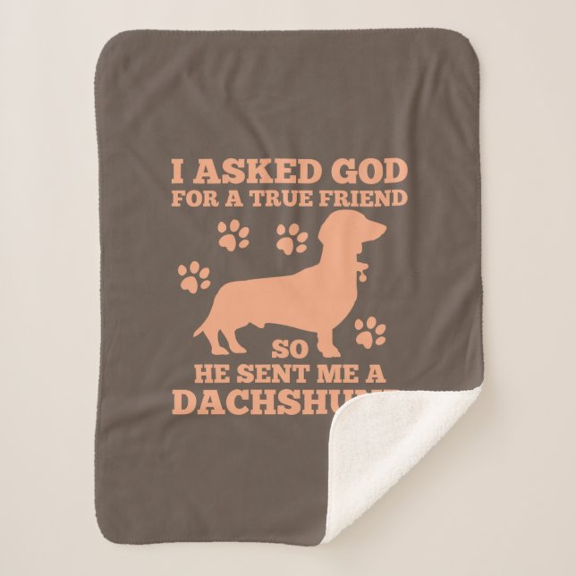 Couverture Sherpa Dachshund Est Mon Vrai Ami (Devant)