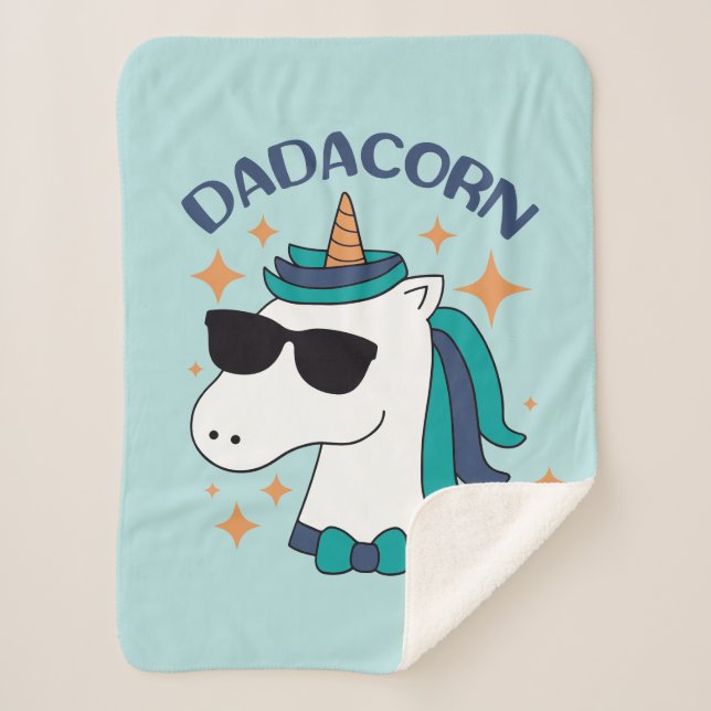 Couverture Sherpa Dadacorn Avec Lunettes De Soleil (Devant)