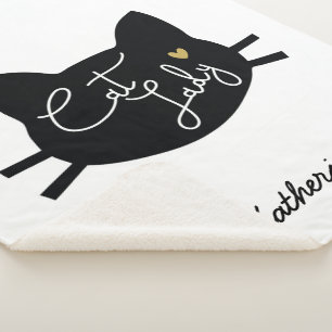 Couverture Sherpa Dame du chat