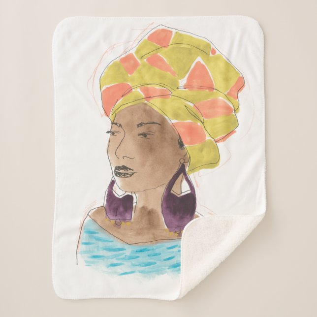 Couverture Sherpa Dame forte et belle (Devant)