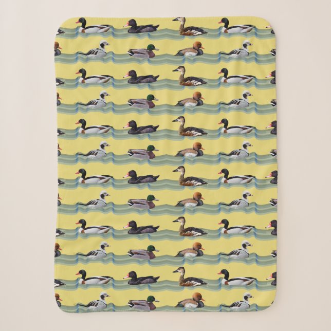 Couverture Sherpa Dandy Ducks (Jaune) (Devant)