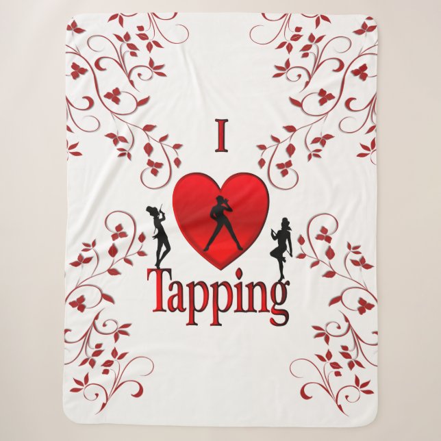 Couverture Sherpa Danse I Heart Tap (Devant)