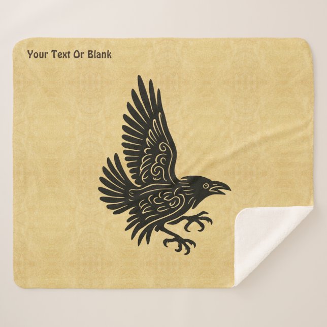 Couverture Sherpa Danse Norse Raven (Devant (Horizontal))