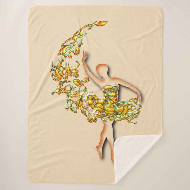 Couverture Sherpa Danseur de ballet femme Sherpa Blanket Ballerina (Devant)