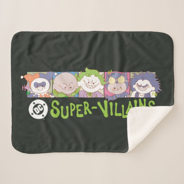 Couverture Sherpa DC Super-Villains Cartoon Lineup (Devant (Horizontal))