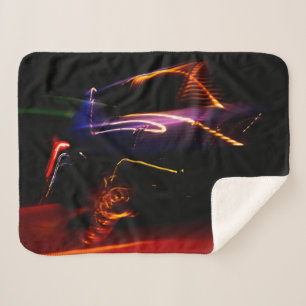 couverture sherpa de danse de voiture violette