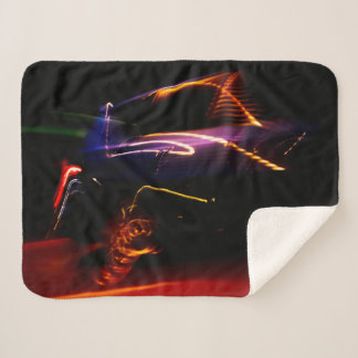 couverture sherpa de danse de voiture violette