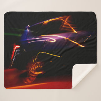 couverture sherpa de danse de voiture violette
