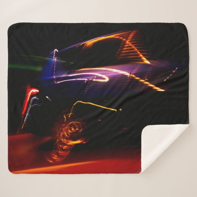 couverture sherpa de danse de voiture violette (Devant (Horizontal))