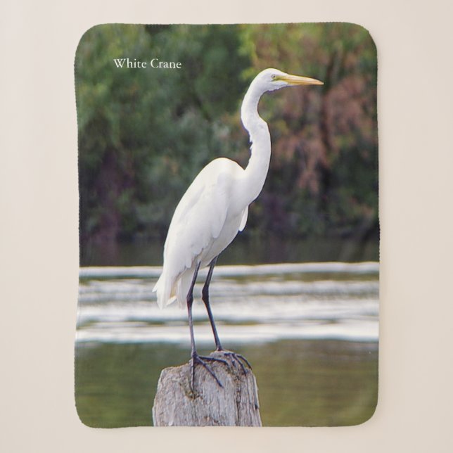 couverture sherpa de grue blanche (Devant)