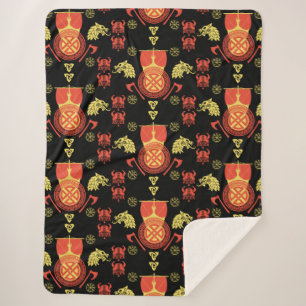 Couverture Sherpa Décor maison scandinave Viking Norsemen