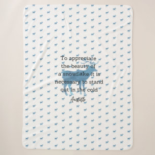Couverture Sherpa Décor pour la maison avec citation d'Aristote pour