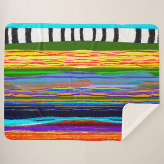 Couverture Sherpa Décoration de maison unique art asymétrique fait m