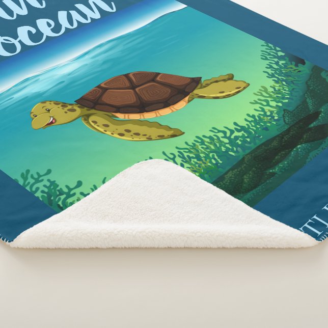 Couverture Sherpa Deep in the Ocean Jouer à des tortues joyeuses tou (3/4)