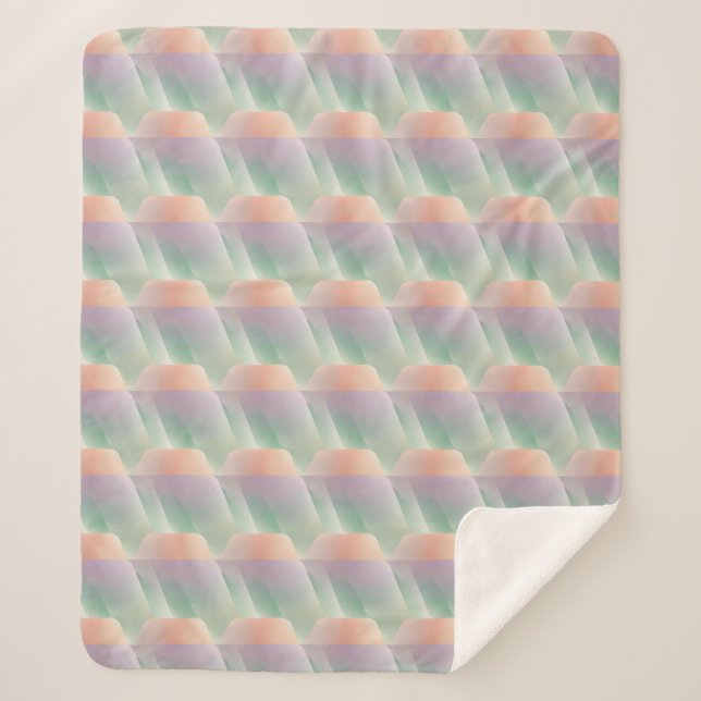 Couverture Sherpa Dégradé Abstrait Pastel Couleur Douce Esthétique (Devant)