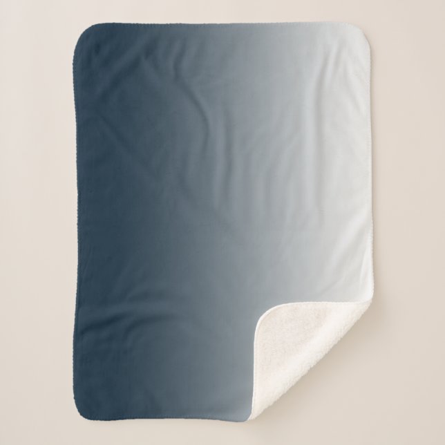 Couverture Sherpa Dégradé bleu (Devant)