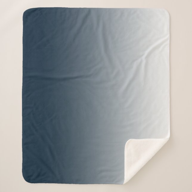 Couverture Sherpa Dégradé bleu (Devant)