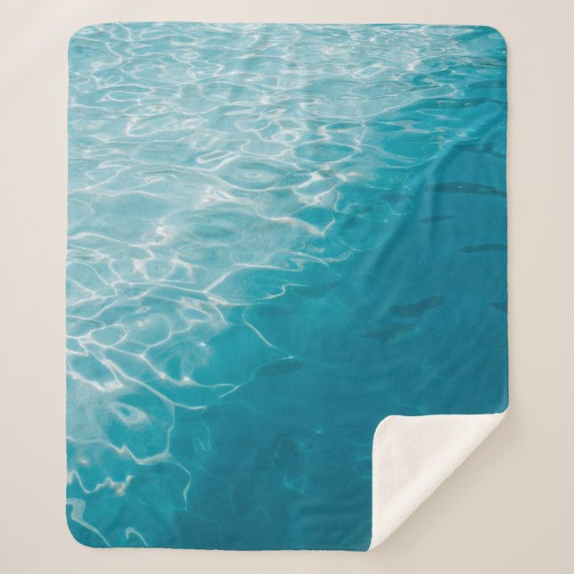 Couverture Sherpa Dégradé bleu (Devant)